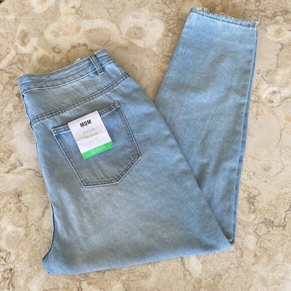 NWT SWS Denim Ultra High Rise Mom Distressed Jeans - Picture 7 of 10